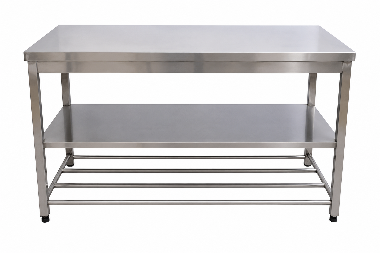 میز کار استیل صنعتی 190×60 سانتی طبقه دار